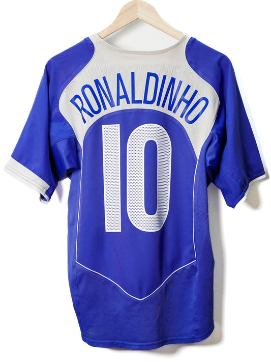 Brazil Away Shirt 2004/5 Ronaldinho 10 (M)