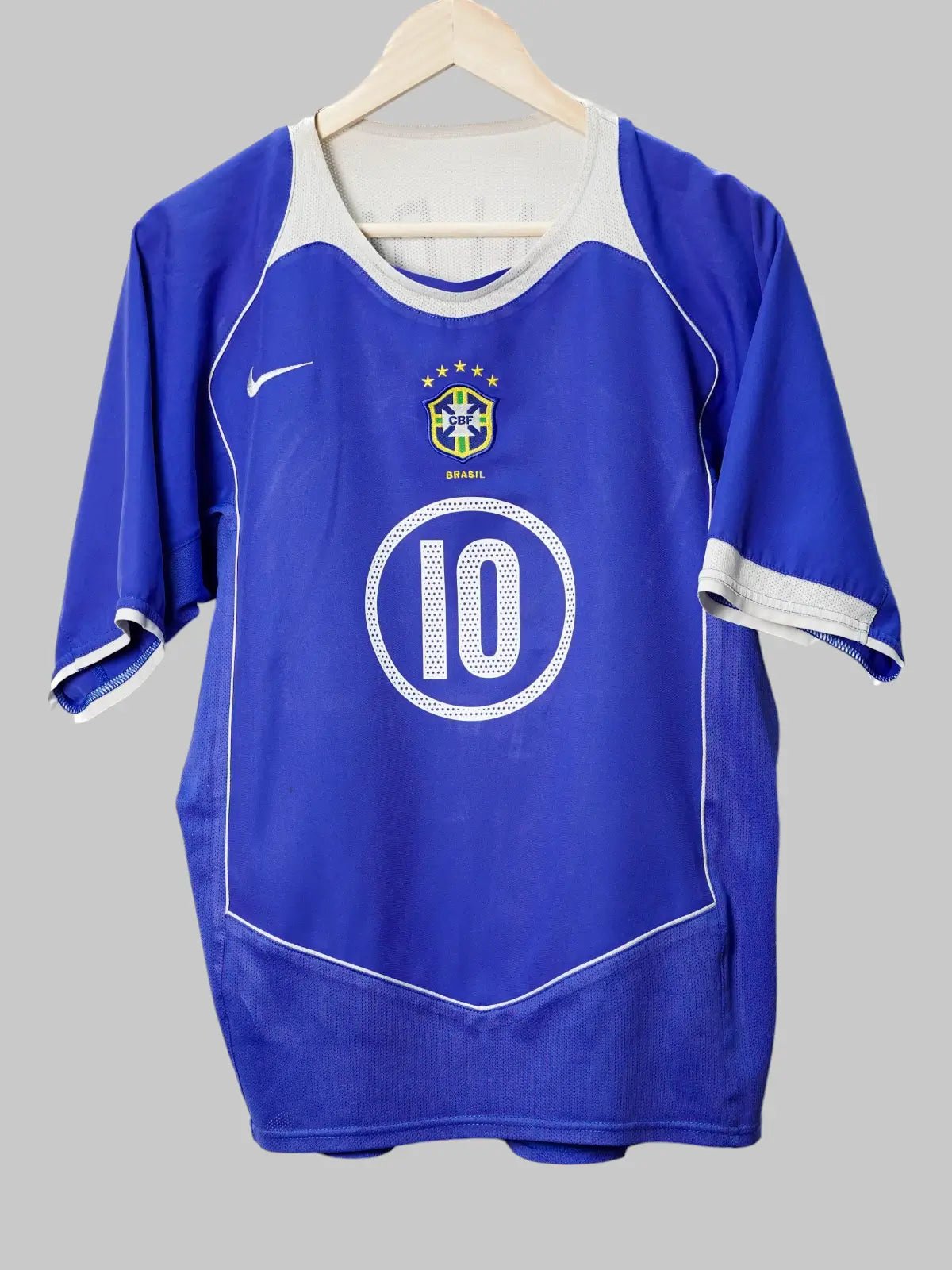 Brazil Away Shirt 2004/5 Ronaldinho 10 (M)