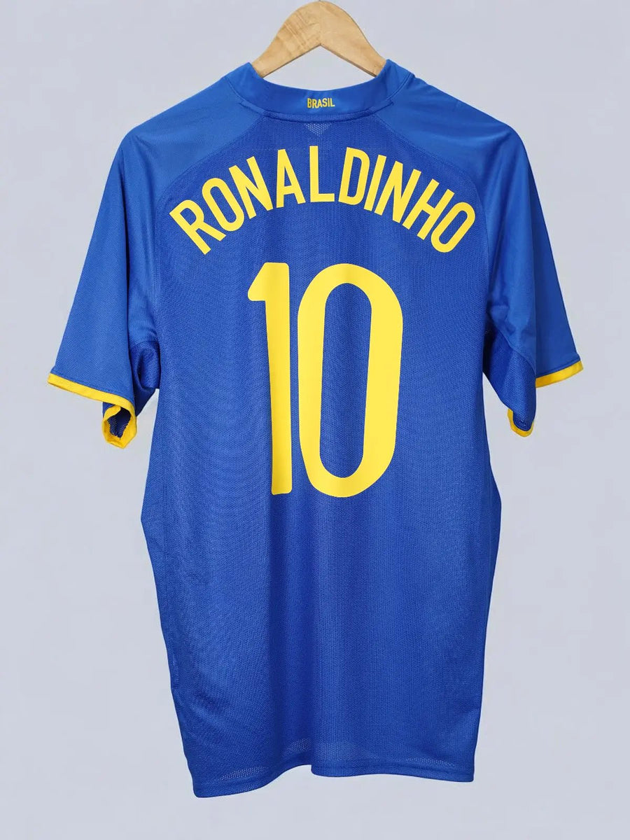 Brazil Away Shirt 2008/9 Ronaldinho 10 (M)