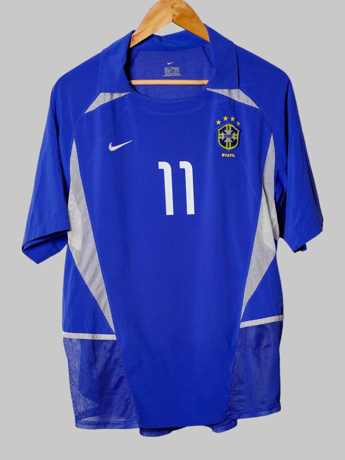Brazil Away Shirt Player Issue 2002/3 Ronaldinho 11 (L)