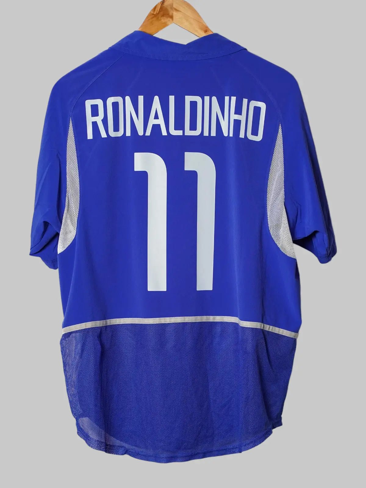 Brazil Away Shirt Player Issue 2002/3 Ronaldinho 11 (L)