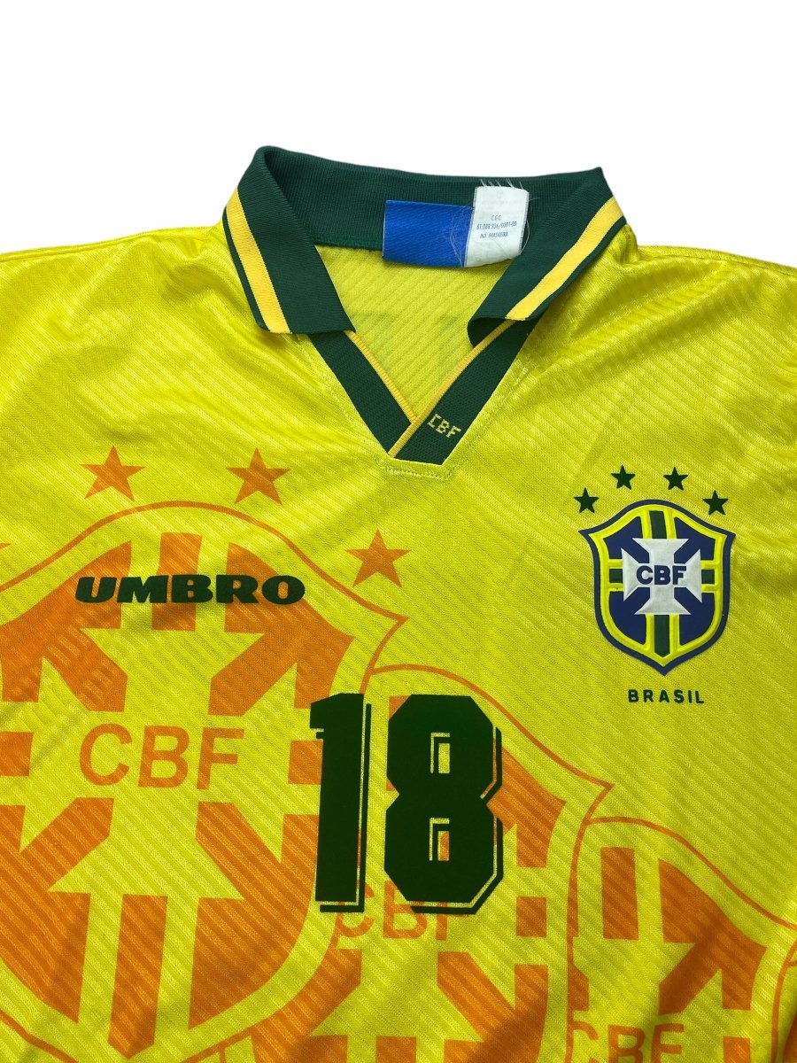 Brazil Home Shirt 1996/97 Ronaldinho #18 - 10/10 - L