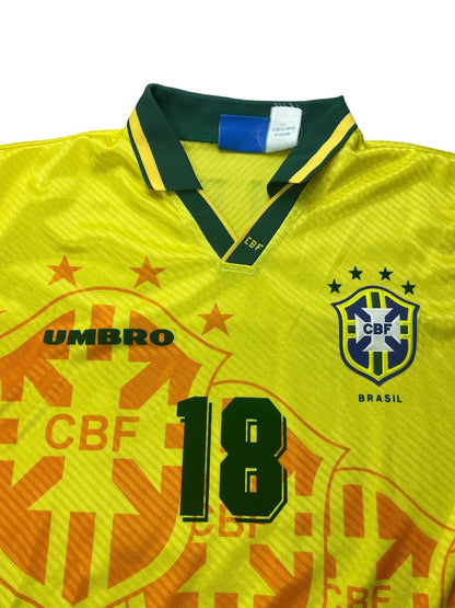 Brazil Home Shirt 1996/97 Ronaldinho #18 - 10/10 - L