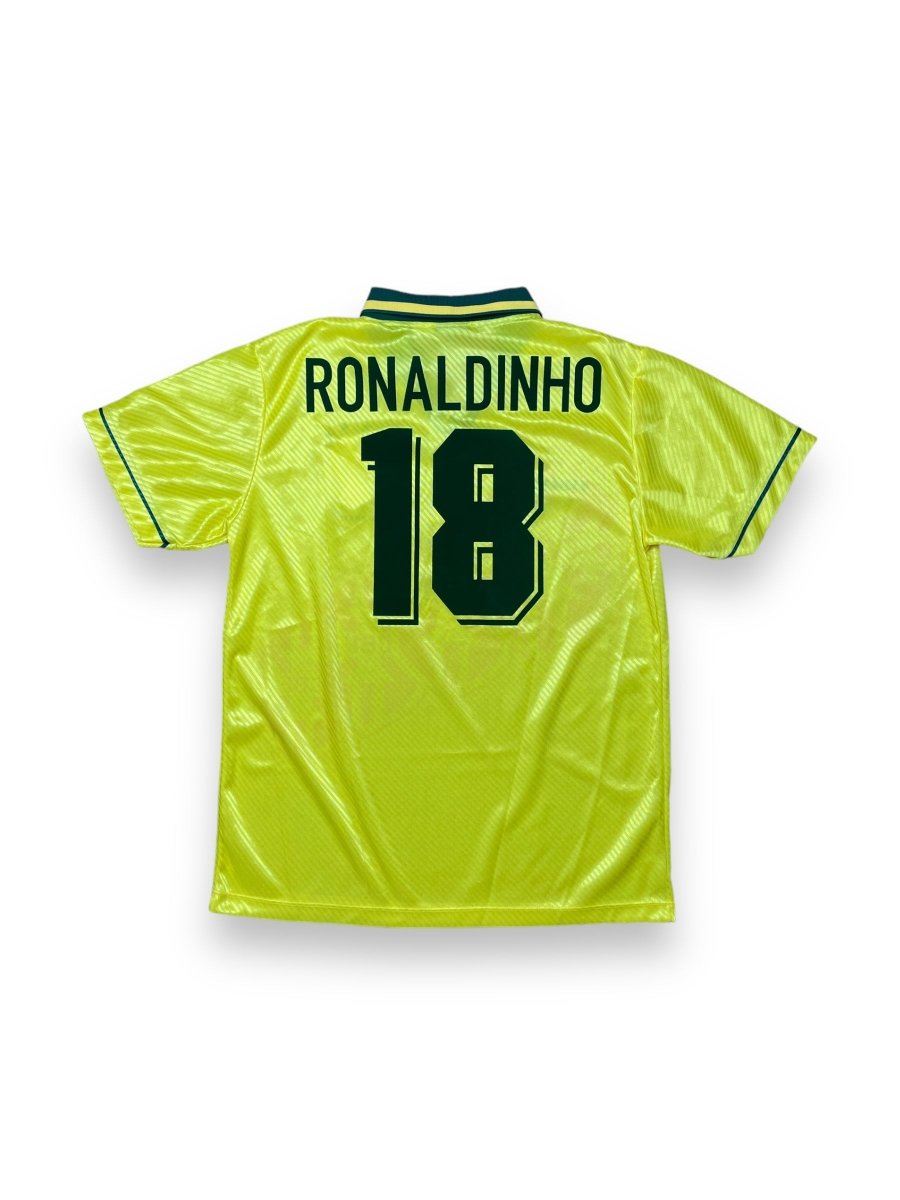 Brazil Home Shirt 1996/97 Ronaldinho #18 - 10/10 - L