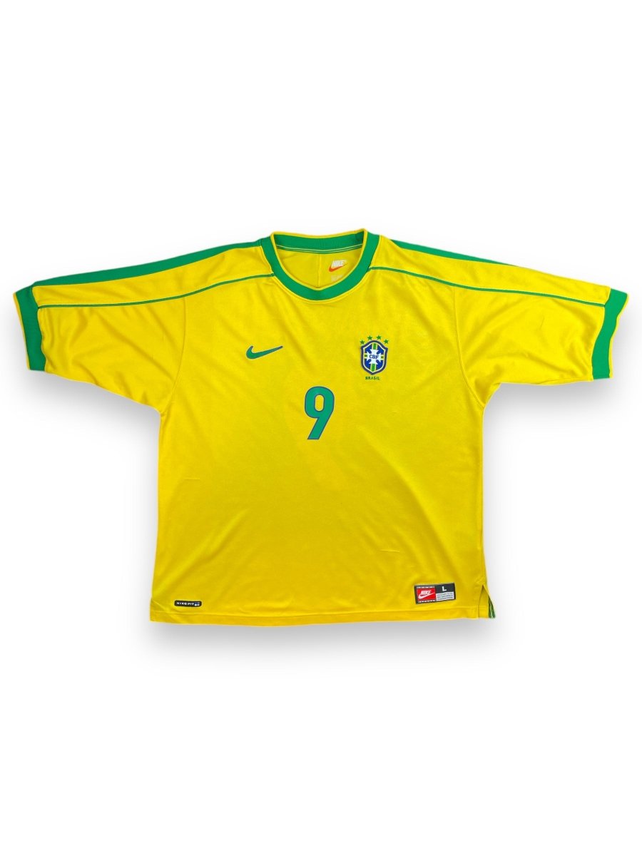 Brazil Home Shirt 1998/99 Ronaldo #9 - 9/10 - L