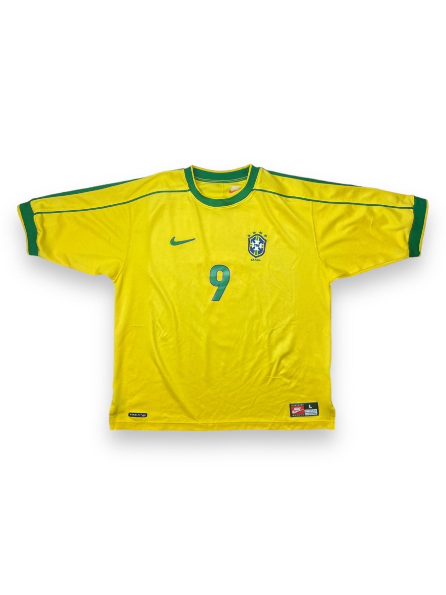 Brazil Home Shirt 1998/99 Ronaldo #9 - 9/10 - L