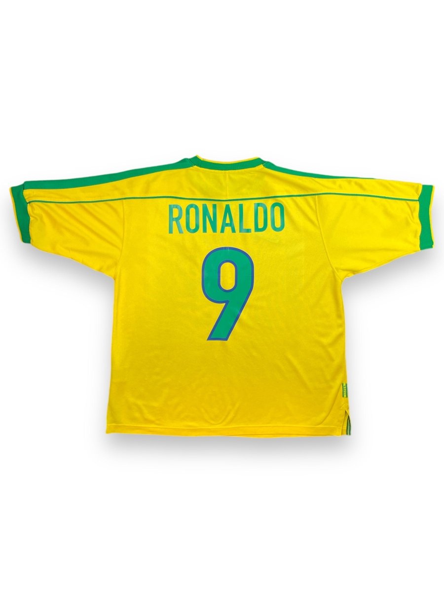 Brazil Home Shirt 1998/99 Ronaldo #9 - 9/10 - L