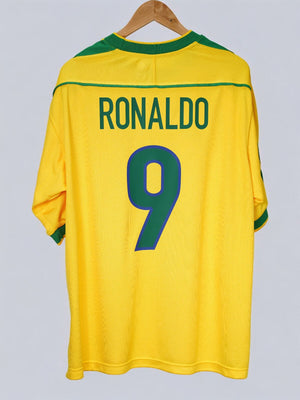 Brazil Home Shirt 1998/99 Ronaldo 9 (XL)