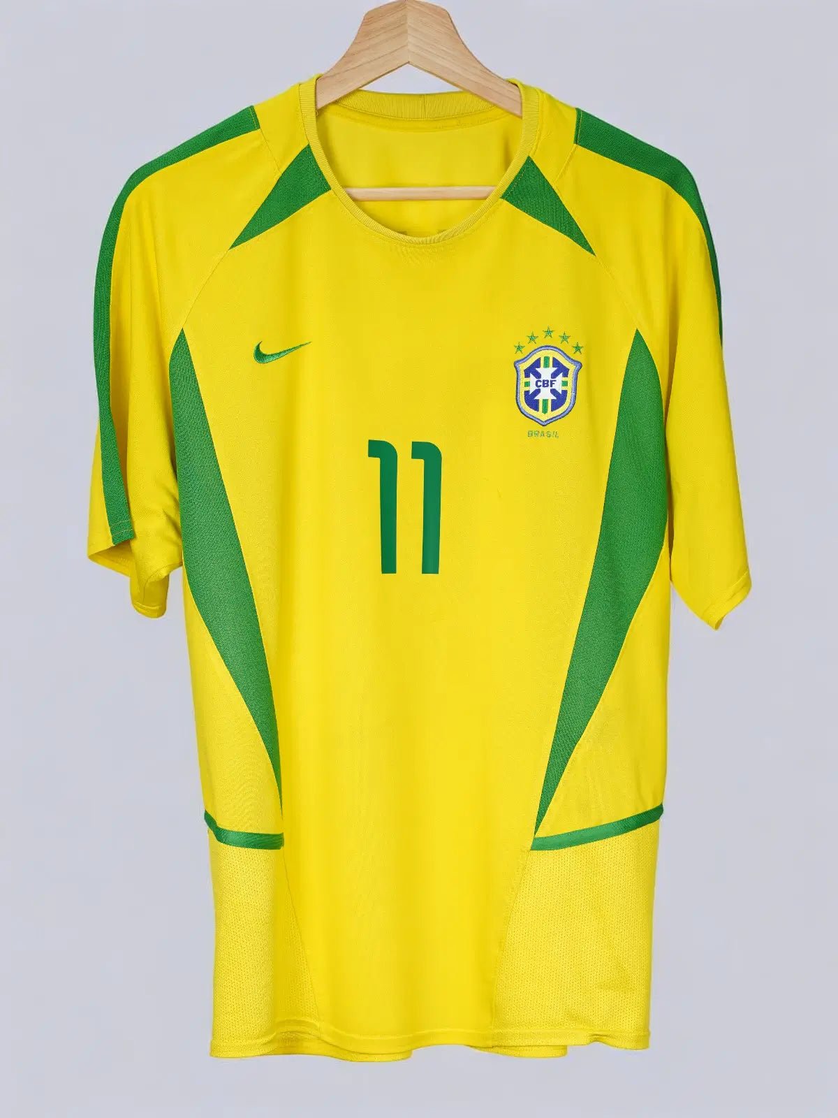 Brazil Home Shirt 2002/3 Ronaldinho 11 (M)