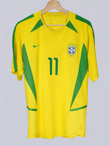 Brazil Home Shirt 2002/3 Ronaldinho 11 (M)