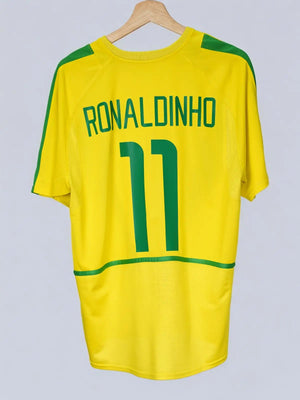 Brazil Home Shirt 2002/3 Ronaldinho 11 (M)