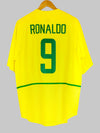 Brazil Home Shirt 2002/3 Ronaldo #9 (XL)