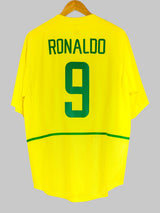 Brazil Home Shirt 2002/3 Ronaldo 9 (XL)