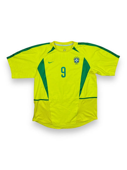 Brazil Home Shirt 2002/4 Ronaldo #9 - 9/10 - XL