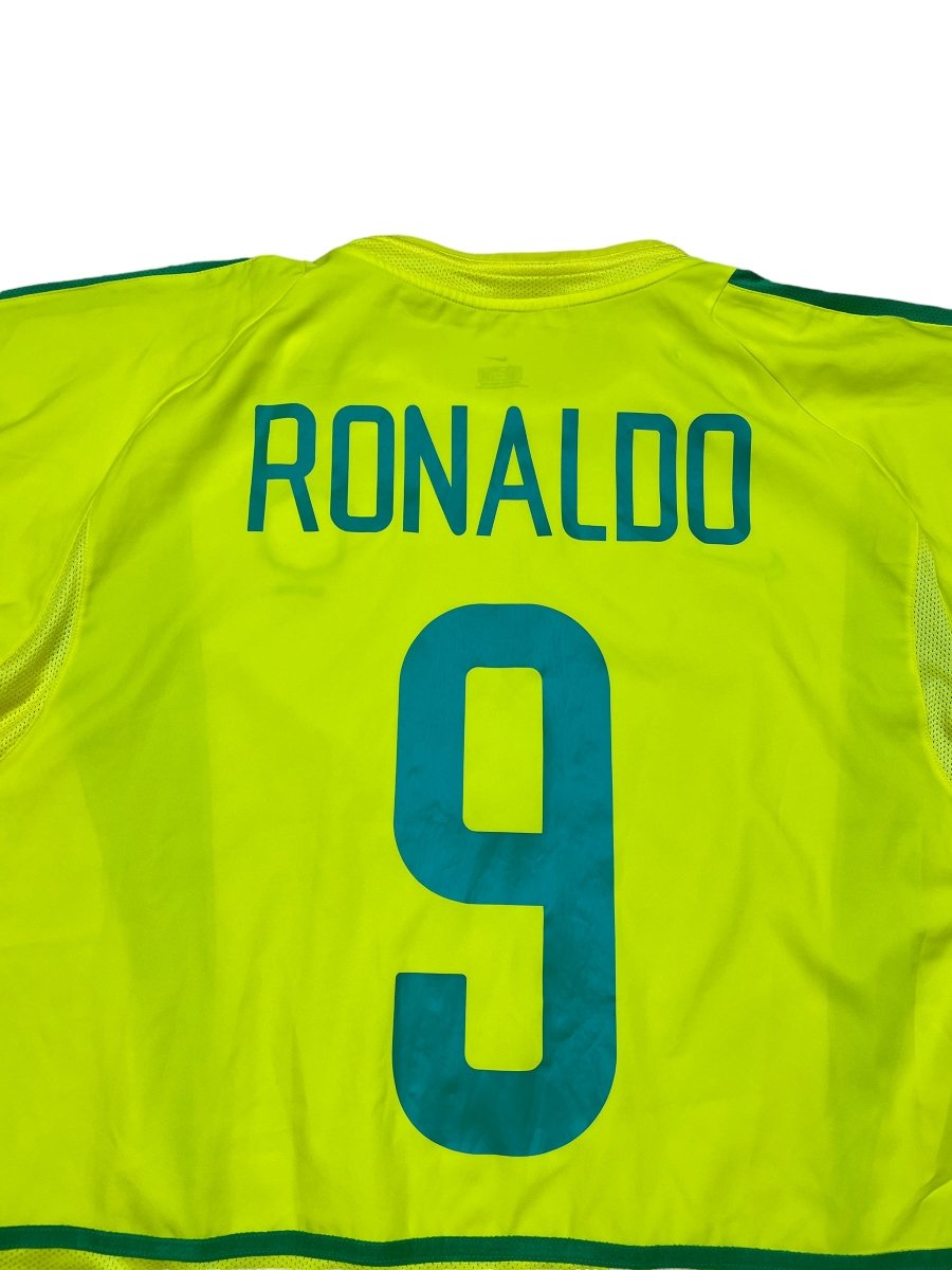 Brazil Home Shirt 2002/4 Ronaldo #9 - 9/10 - XL