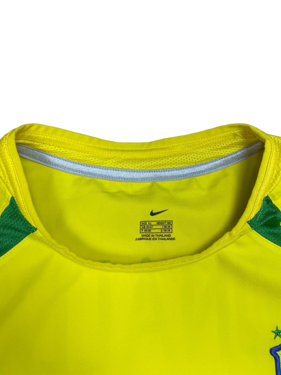 Brazil Home Shirt 2002/4 Ronaldo #9 - 9/10 - XL