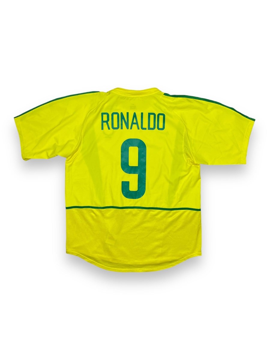 Brazil Home Shirt 2002/4 Ronaldo #9 - 9/10 - XL