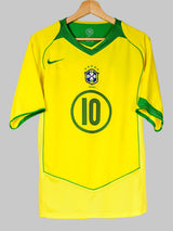Brazil Home Shirt 2004/5 Ronaldinho 10 (M)