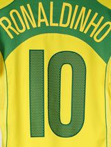 Brazil Home Shirt 2004/5 Ronaldinho 10 (M)