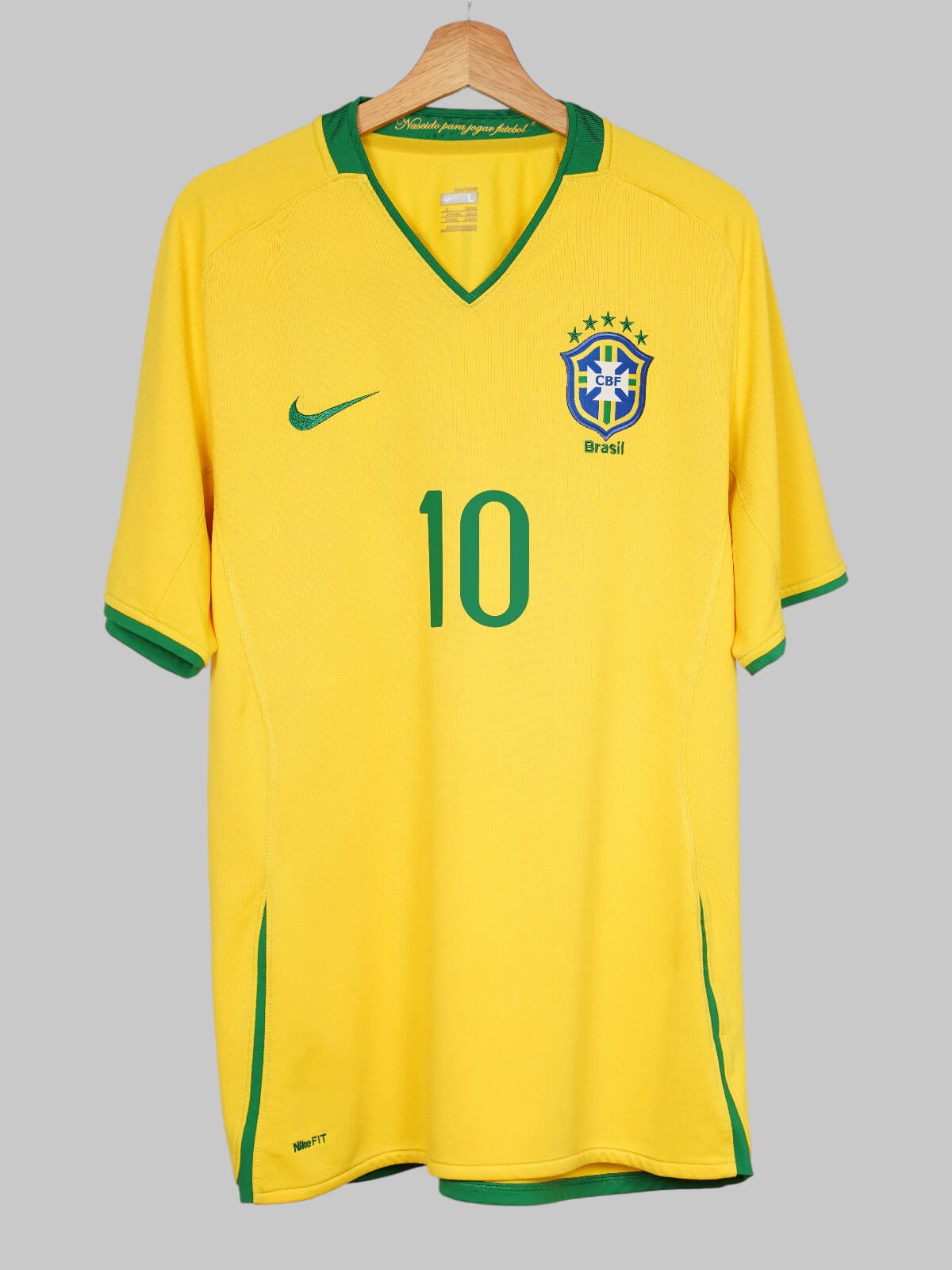 ナイキ 00s BRASIL #10 RONALDINHO L  kit 2008-10 Brazil Ronaldinho #10 Home Shirt (L) Nike – First11