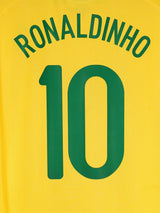 Brazil Home Shirt 2008/9 Ronaldinho 10 (XL)