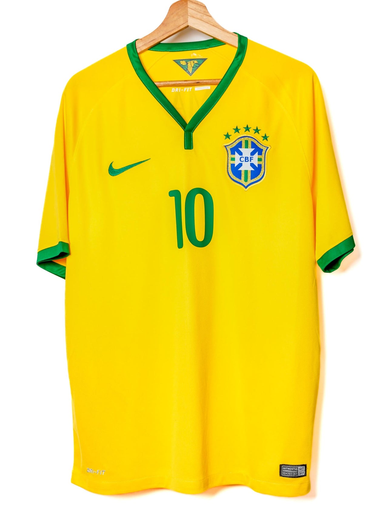 Brazil Home Shirt 2014/15 Neymar Jr 10 (L)