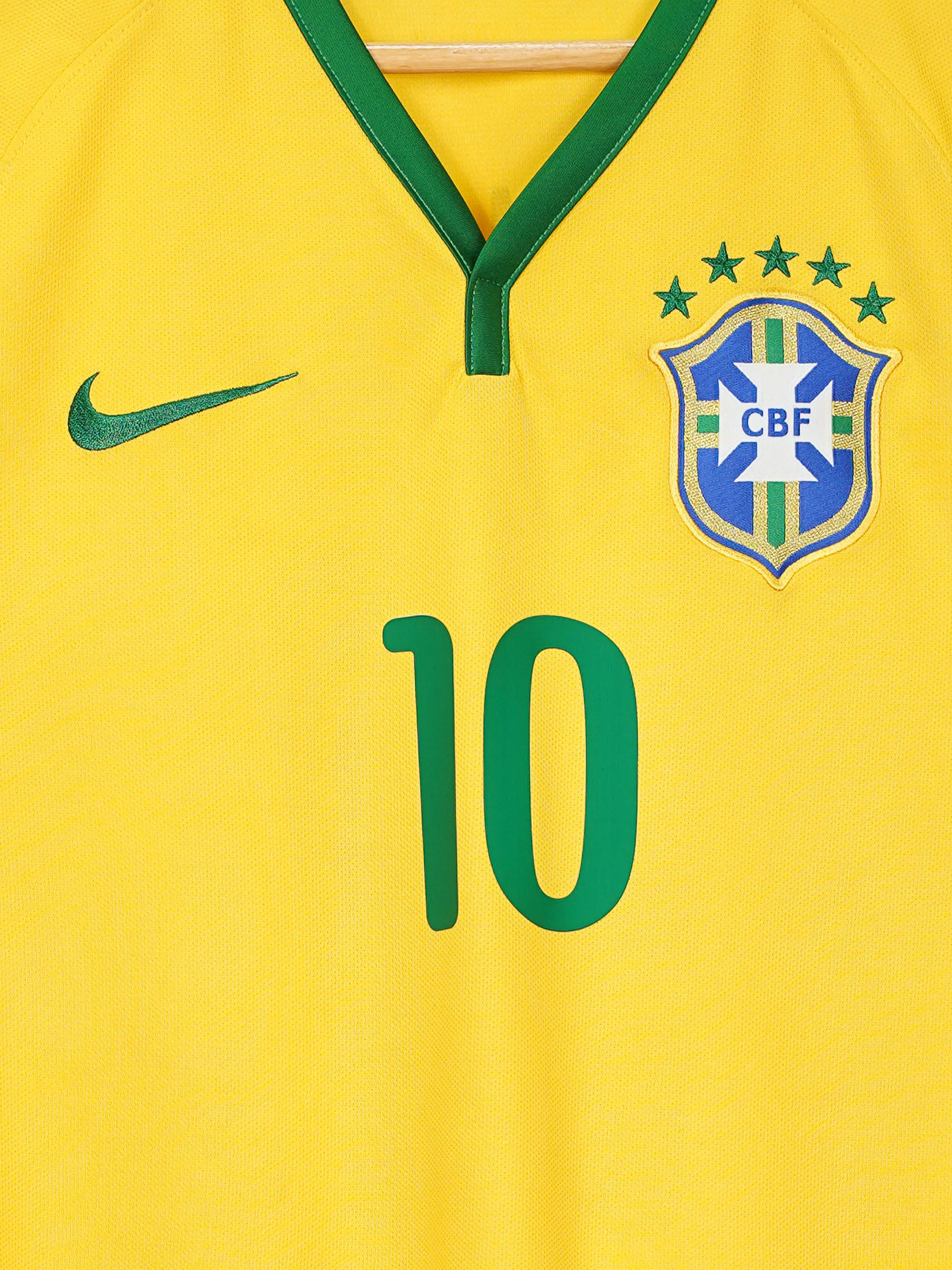 2014/15 Brazil Neymar Jr #10 Home Shirt (M) Nike | First11
