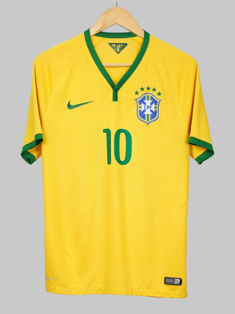 Brazil Home Shirt 2014/15 Neymar Jr 10 (M)