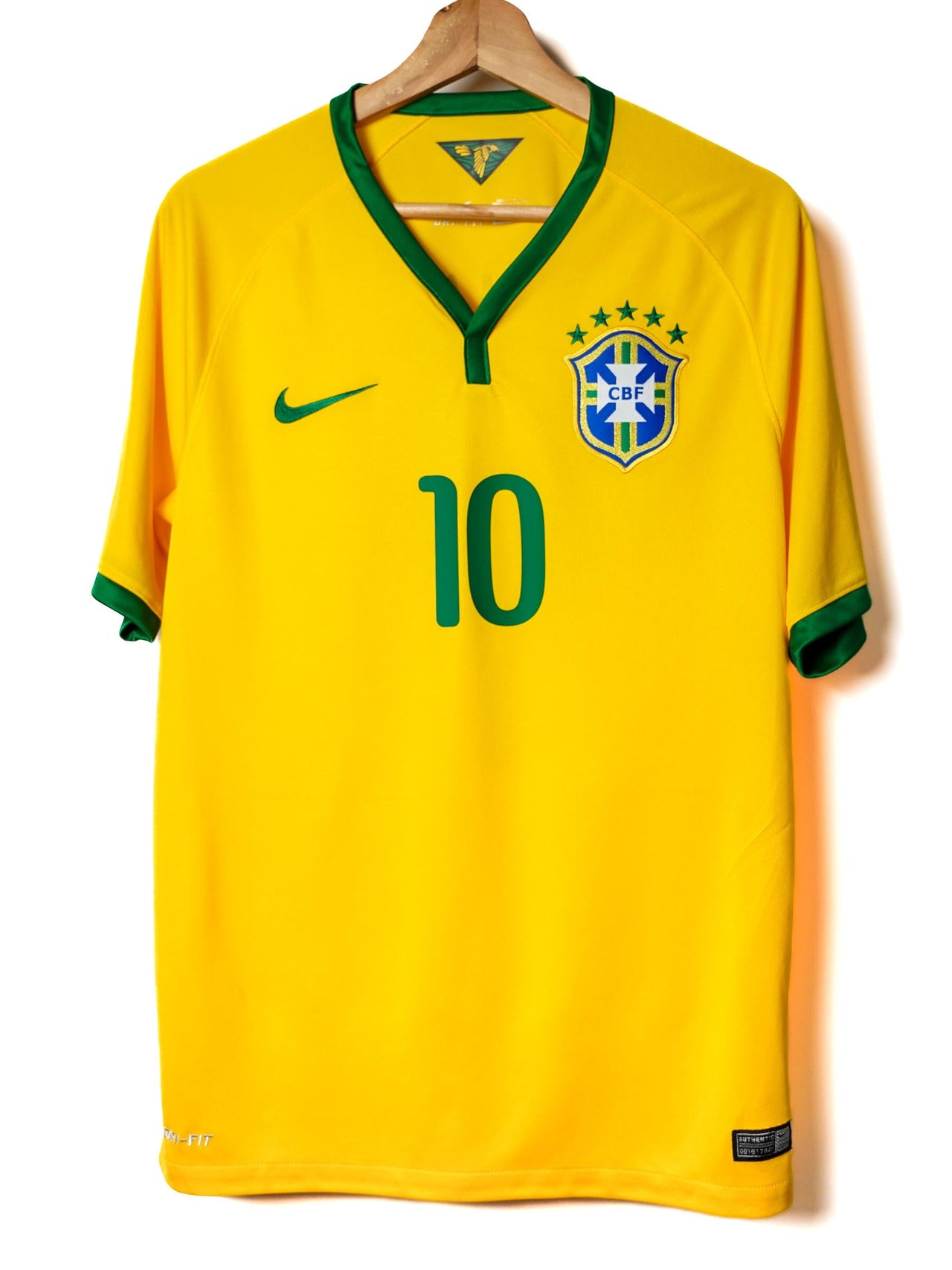 Brazil Home Shirt 2014/15 Neymar Jr 10 (M)