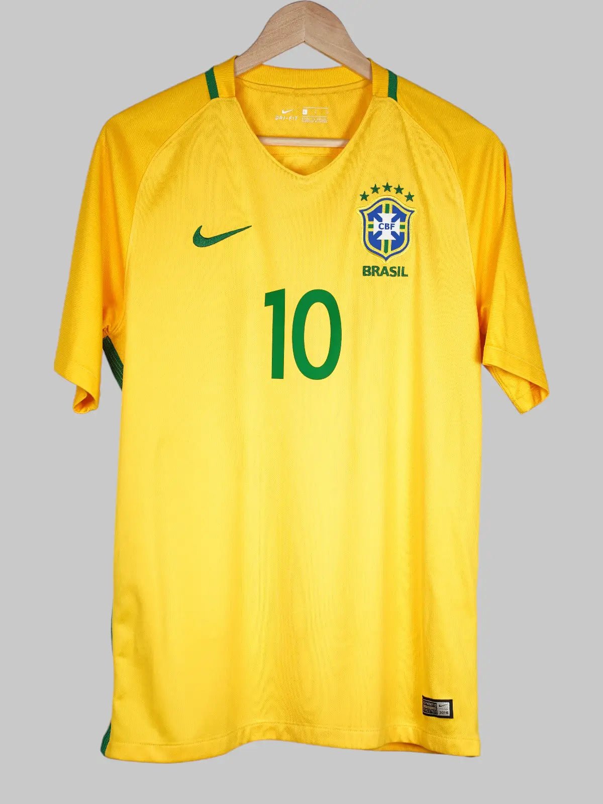 Brazil Home Shirt 2016/17 Neymar Jr 10 (L)