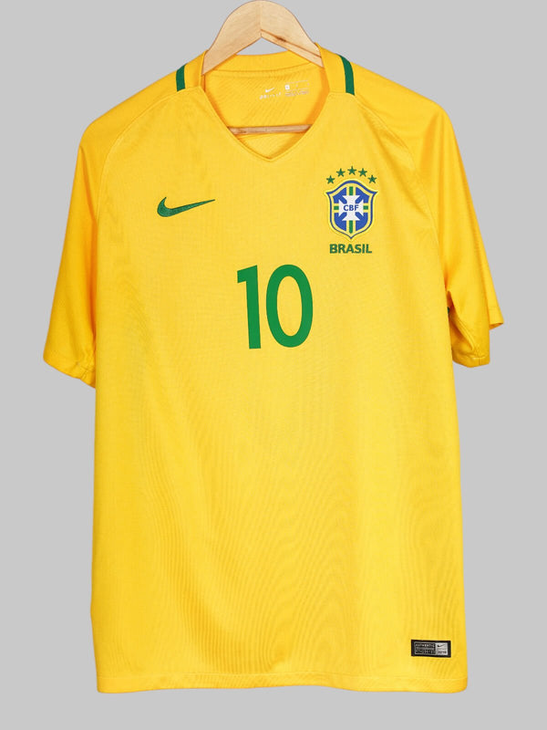 Brazil Home Shirt 2016/17 Neymar Jr 10 (L)