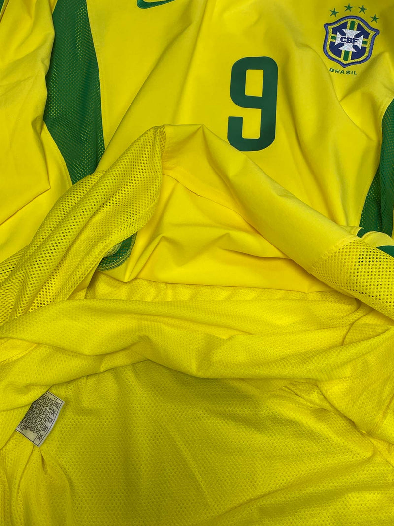 Brazil Home Shirt L/S 2002/3 Player Issue Ronaldo 9 (L)
