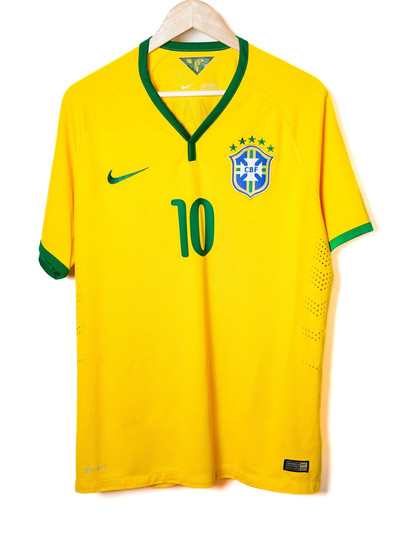 Brazil Home Shirt Player Issue 2014/15 Neymar Jr 10 (XL)
