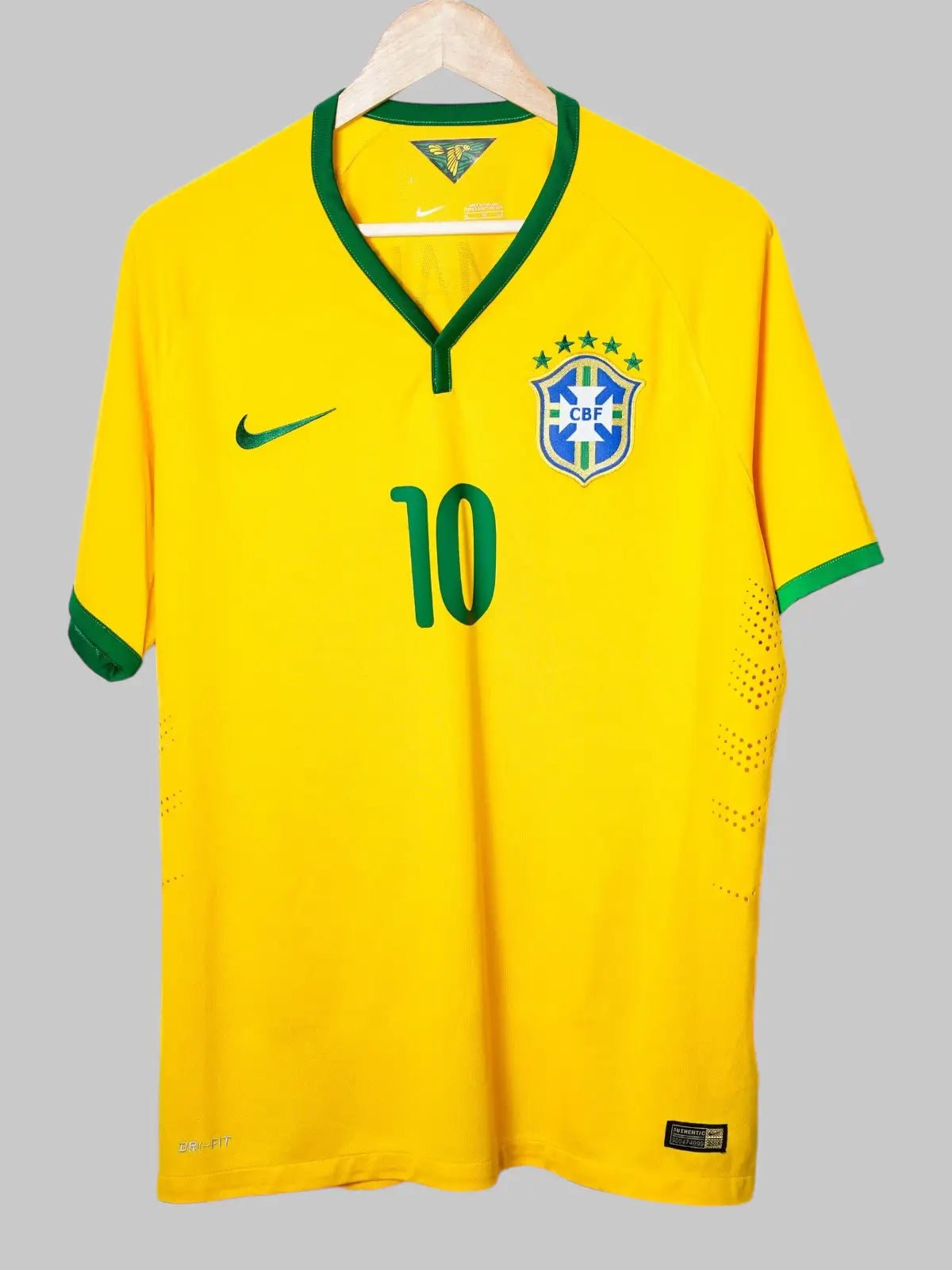 Brazil Home Shirt Player Issue 2014/15 Neymar Jr 10 (XL)