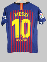 2018/19 Barcelona Messi #10 Home Shirt (XL Kids)