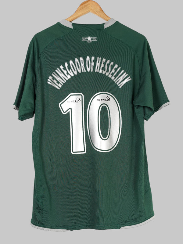 Camiseta Visitante del Celtic 2007/8 Vennegoor of Hesselink #10 Carling (L)