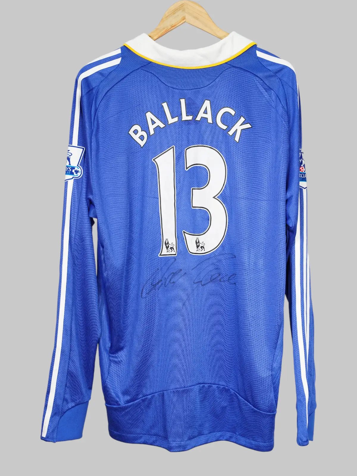 Chelsea Home Shirt 2008/9 L/S Ballack 13 Signed (XL)