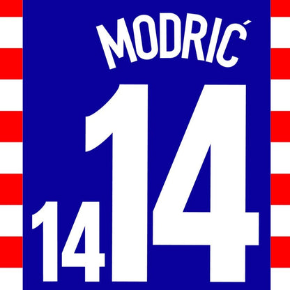 Croatia 2008/10 Away Euro's Modric #14 Nameset