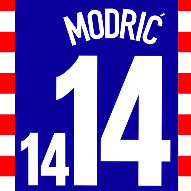 Croatia 2008/10 Away Euro's Modric #14 Nameset