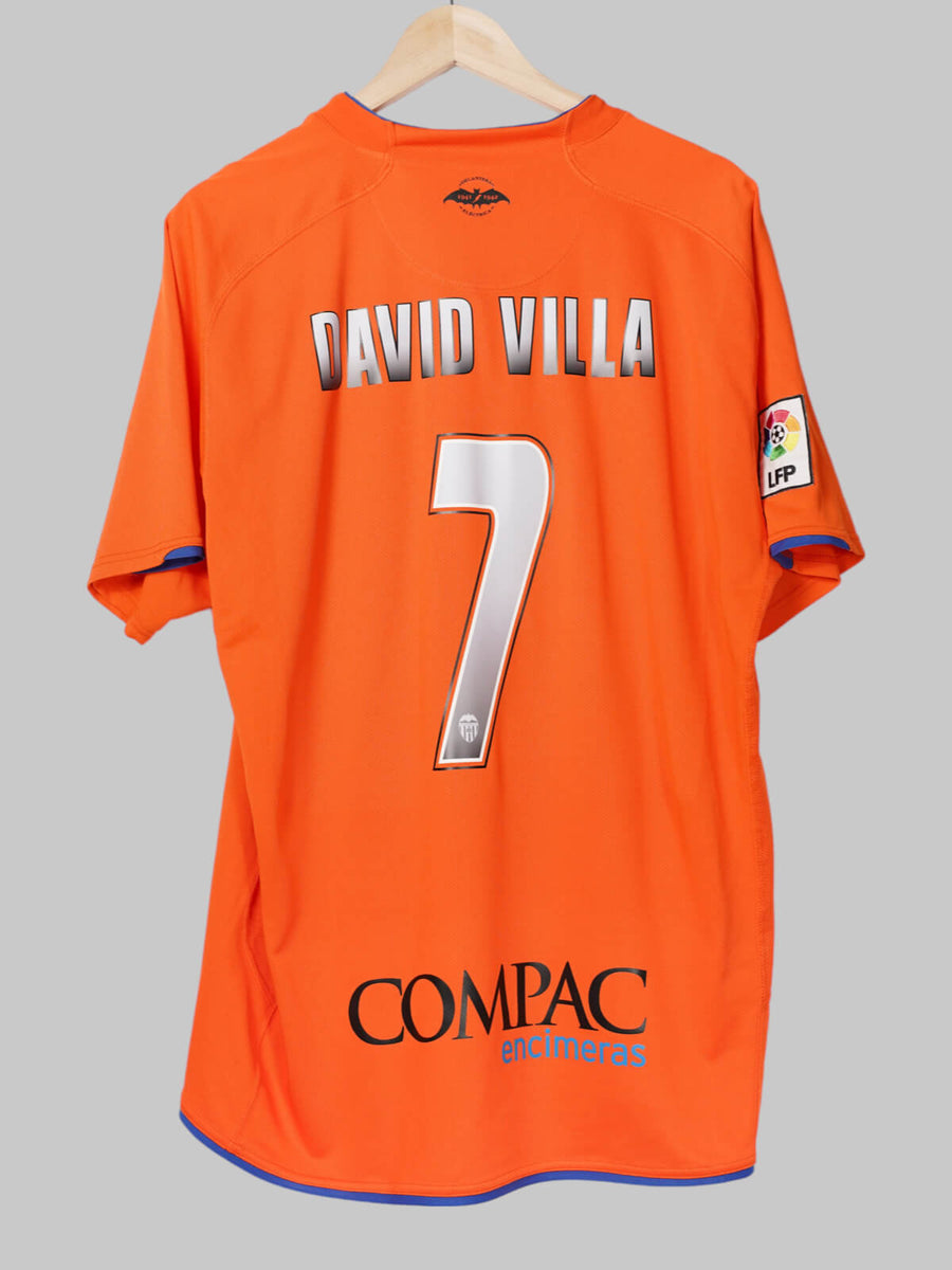 2007/8 Valencia David Villa #7 Away Shirt (XL)