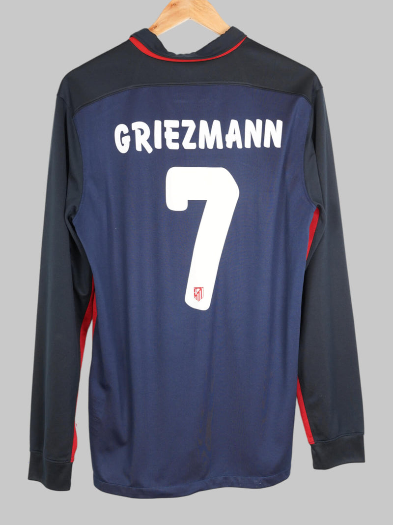 2015/16 Atletico Madrid #7 Griezmann #7 Away Shirt L/S Player Issue (L)