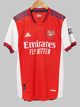 2021/22 Arsenal Aubameyang #14 Home Shirt Player Issue (M)
