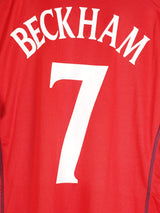 2002/4 England Beckham #7 Away Shirt L/S (M)