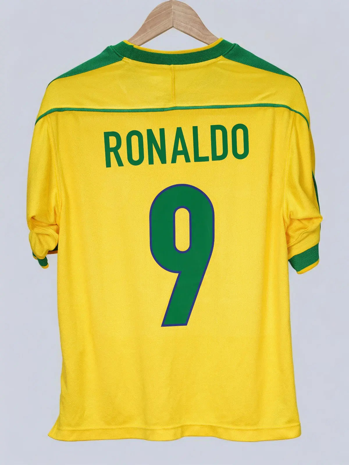Brazil Home Shirt 1998/99 Ronaldo #9 (S)
