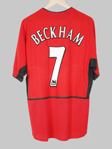 2002/3 Manchester United Beckham #7 Home Shirt (XL)