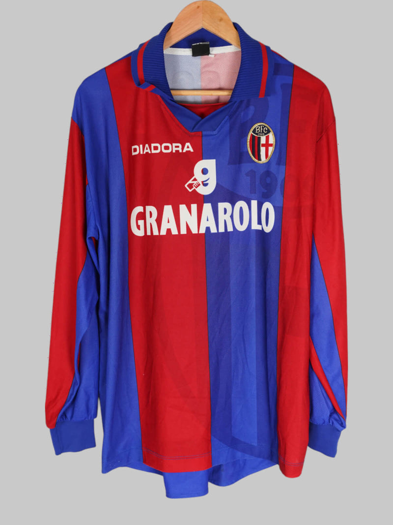 1997/98 Bologna FC Baggio #10 Home Shirt L/S (XL)