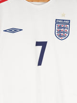 England Home Shirt 2006/7 Beckham 7 (L)