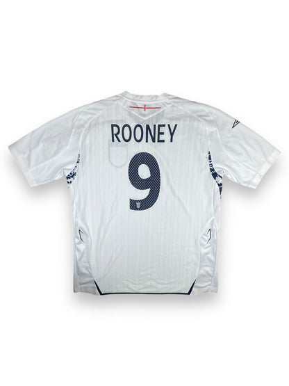 England Home Shirt 2008 Rooney #9 - 9/10 - XL