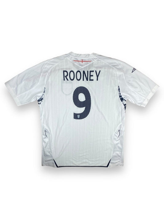 England Home Shirt 2008 Rooney #9 - 9/10 - XL