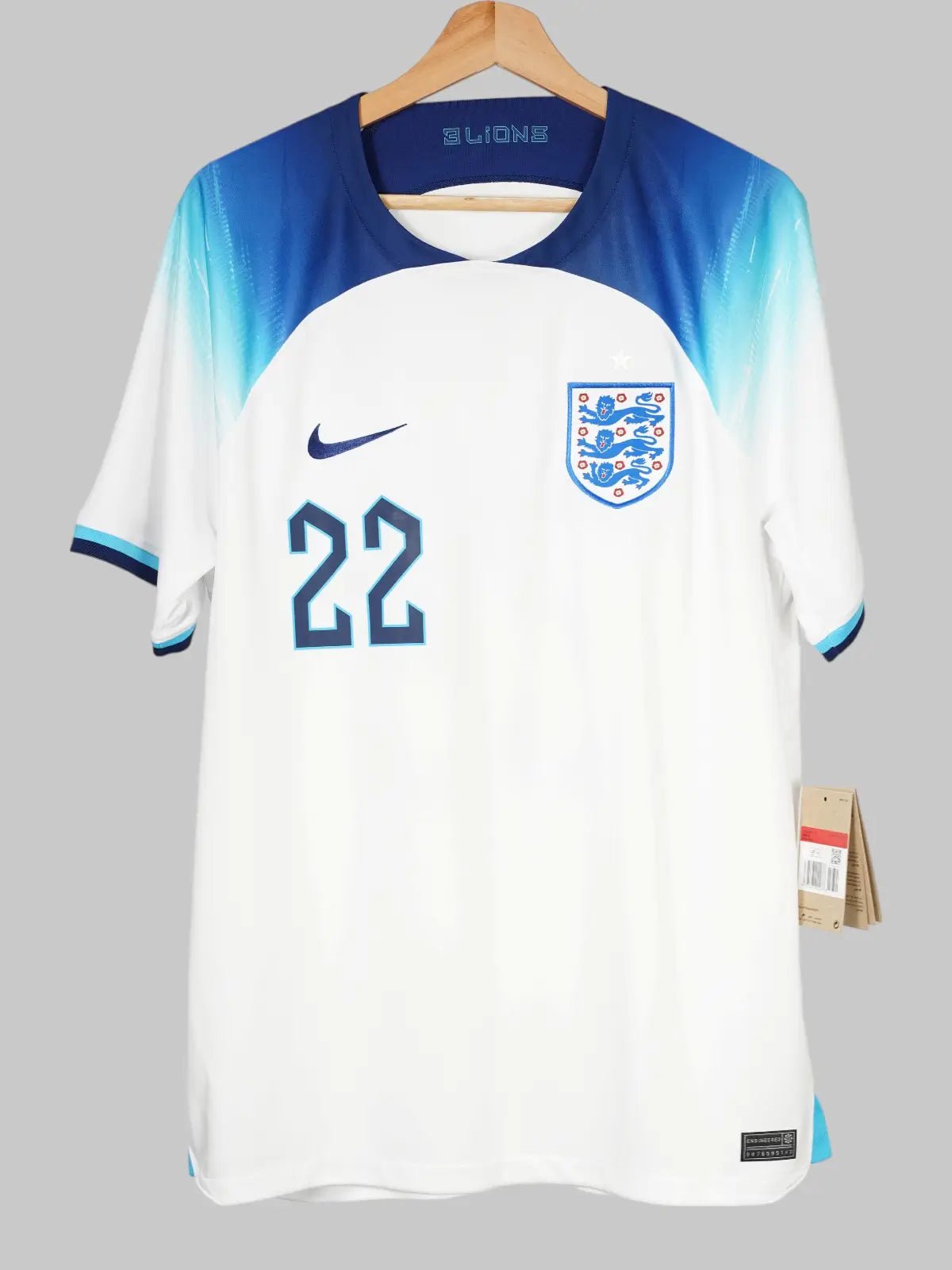 England Home Shirt 2022/23 BNWT Bellingham 22 (L)